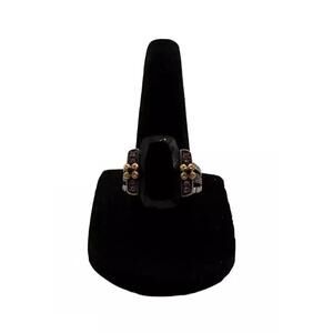 Onyx Sapphire Ring Barbara Bixby Sterling Silver 18K Gold Size 10 Designer